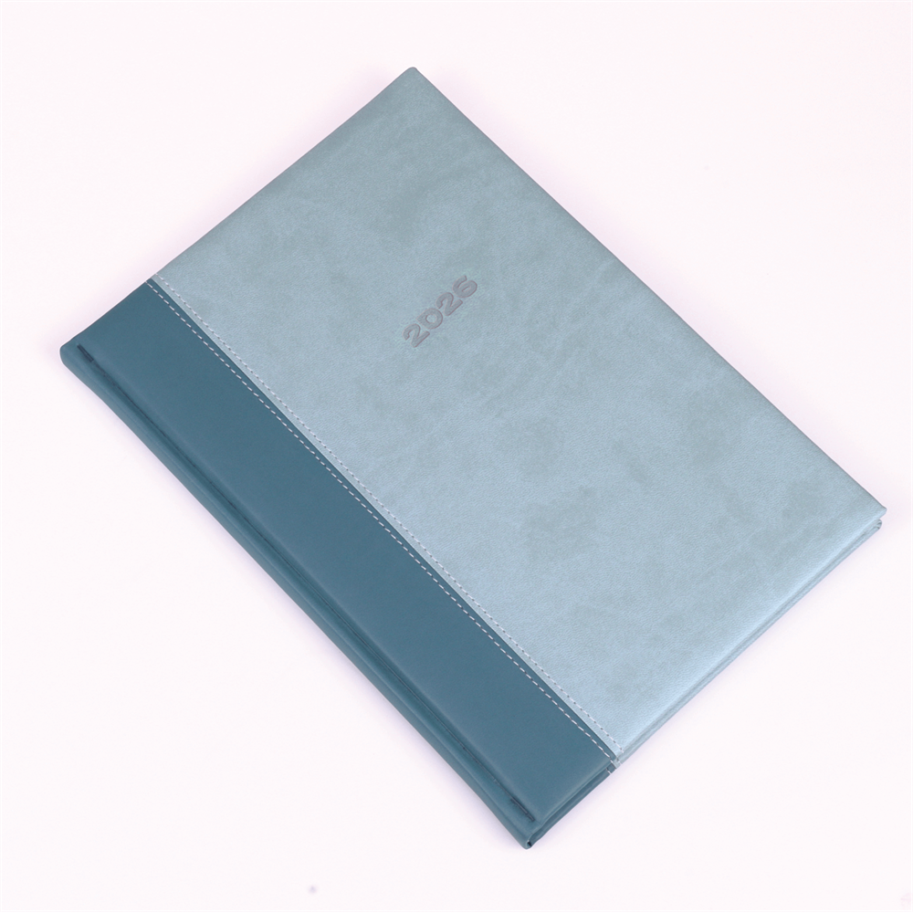 Határidőnapló Linett B/5, heti fehér lapokkal kék-türkiz Realsystem 2026.