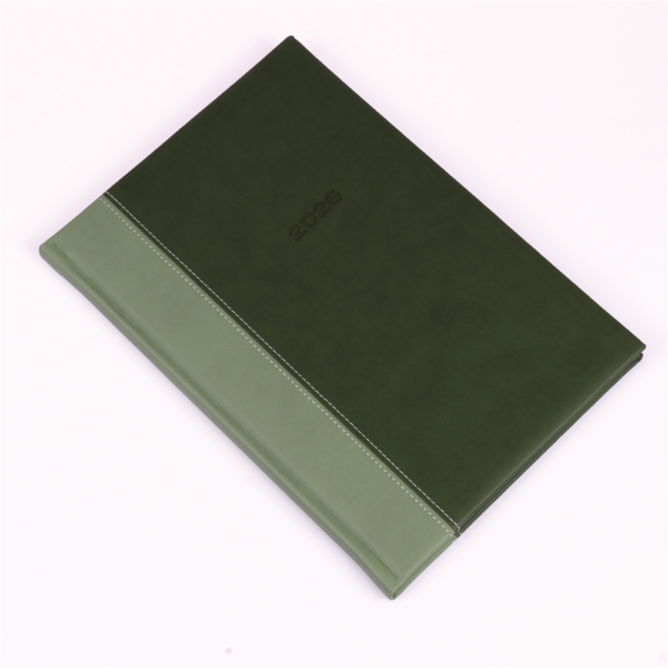 Határidőnapló Linett B/5, heti fehér lapokkal zöld-zöld Realsystem 2026.