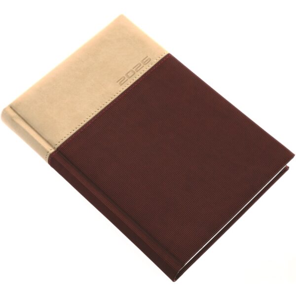 Határidőnapló Lux A/5, napi fehér lapokkal barna Realsystem 2026.