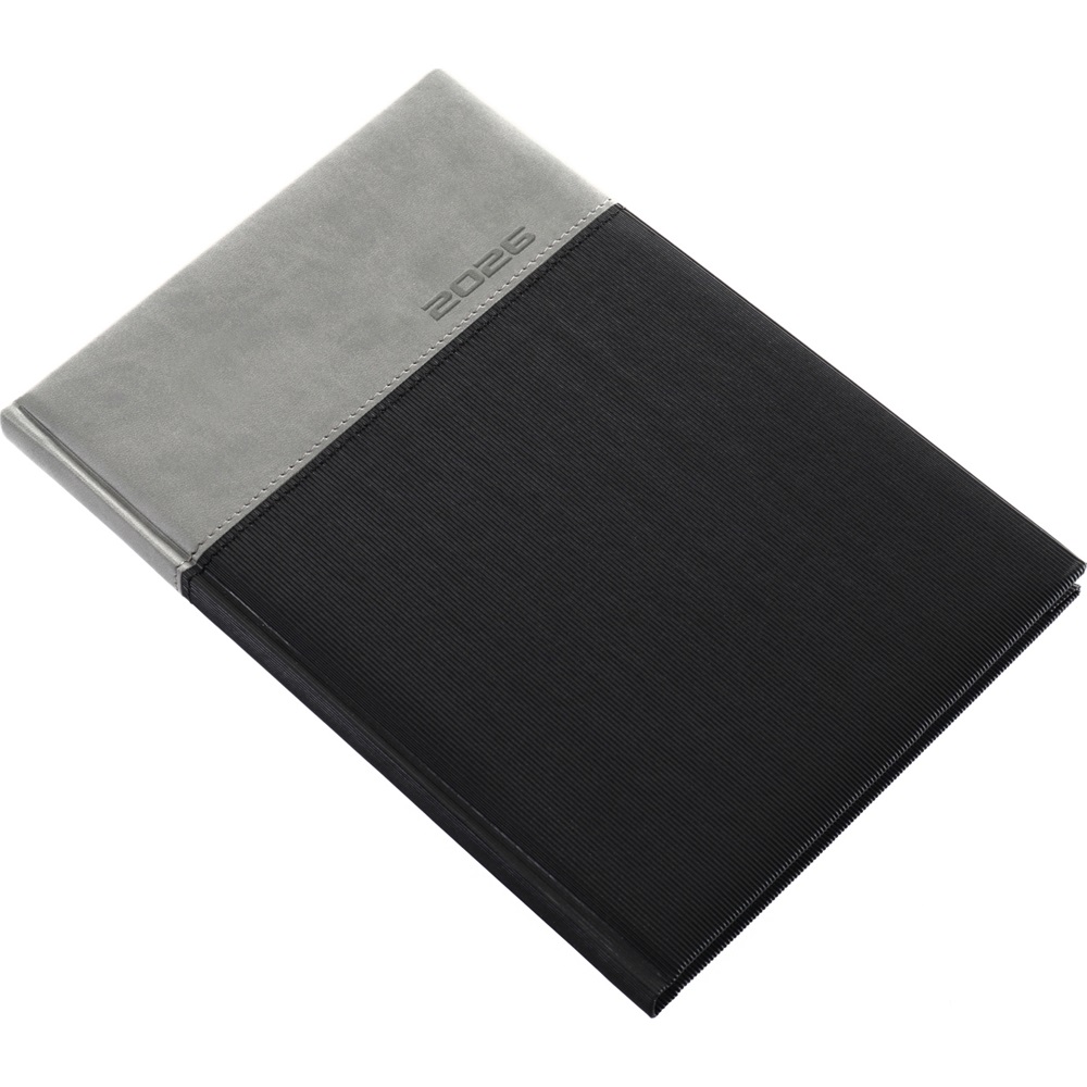 Határidőnapló Lux B/5, heti fehér lapokkal grafit Realsystem 2026.