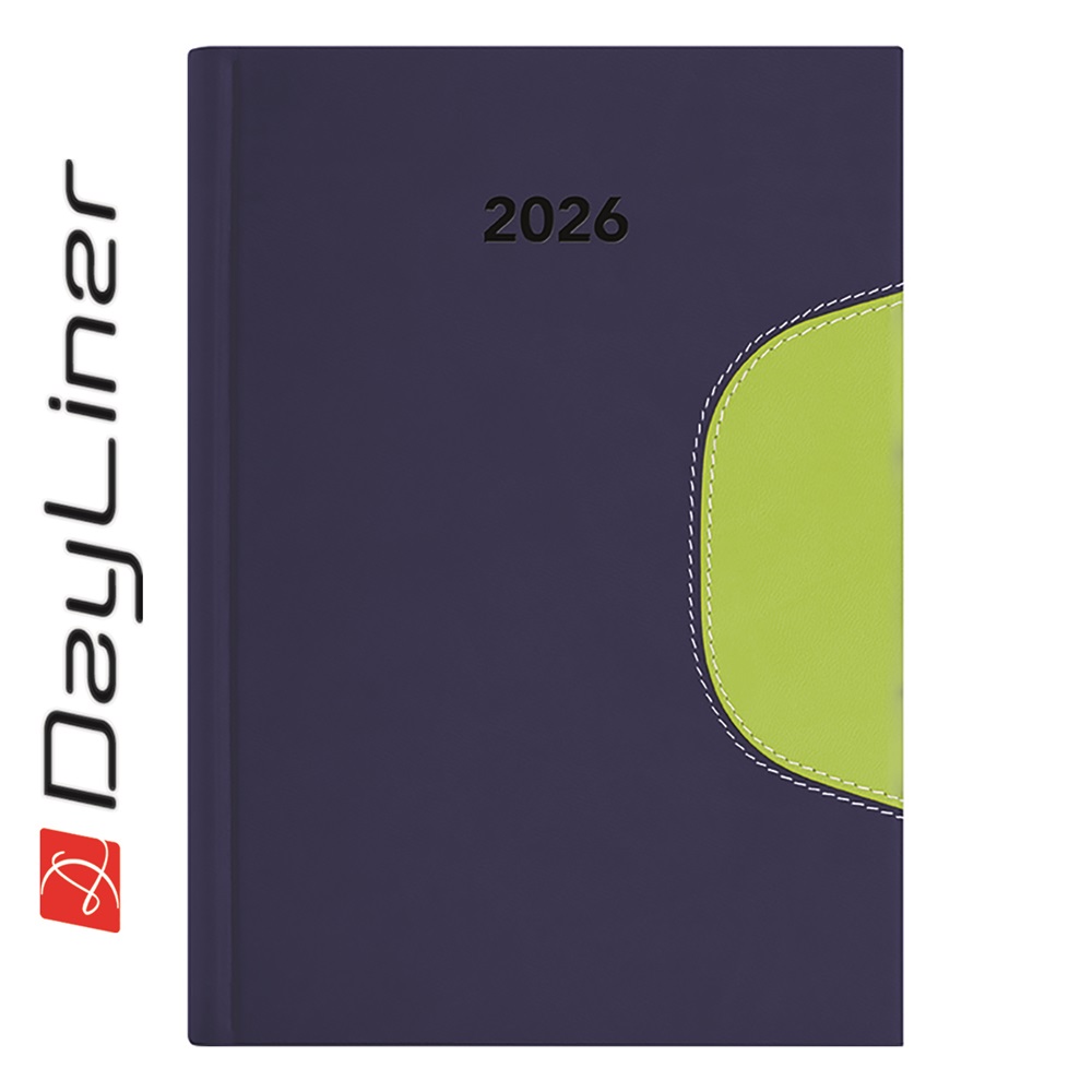 Határidőnapló Memphis B5 heti, fehér lapokkal kék-zöld Dayliner 2026.