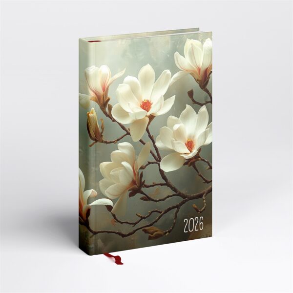 Határidőnapló Picture A/5, napi fehér lapokkal magnólia Realsystem 2026.