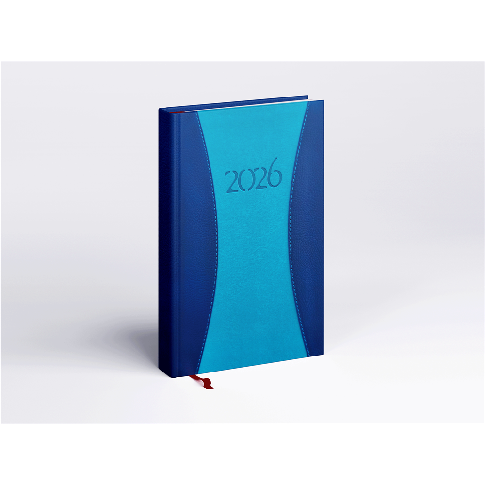 Határidőnapló Prémium A B/5, heti krémszínű lapokkal kék Realsystem 2026.