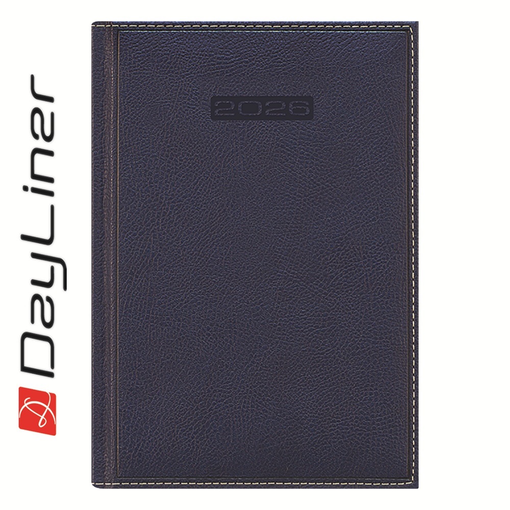 Határidőnapló Sherwood A5 napi, krémszínű lapokkal kék Dayliner 2026.