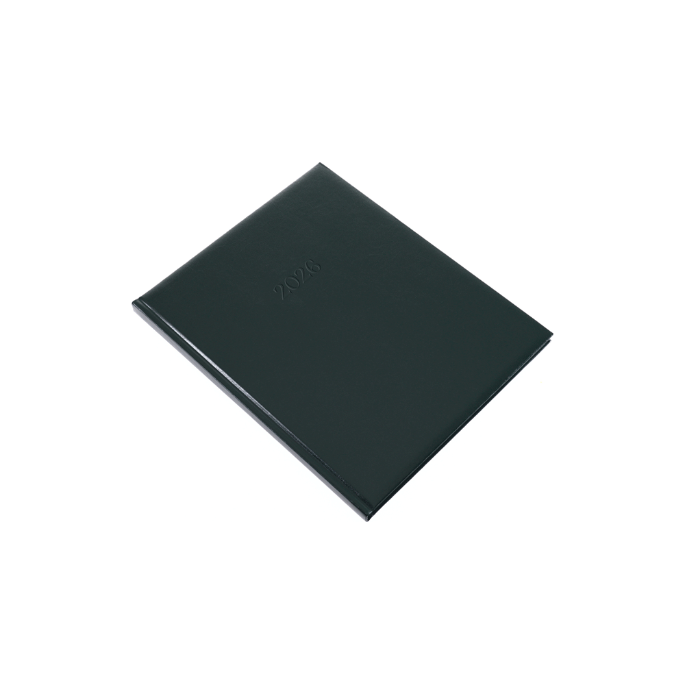 Határidőnapló Standard A/4S, heti fehér lapokkal zöld Realsystem 2026.