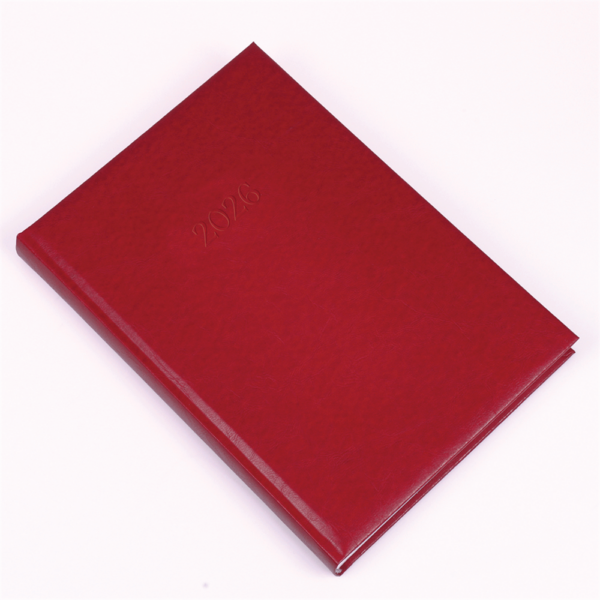 Határidőnapló Standard B/5, napi fehér lapokkal bordó Realsystem 2026.