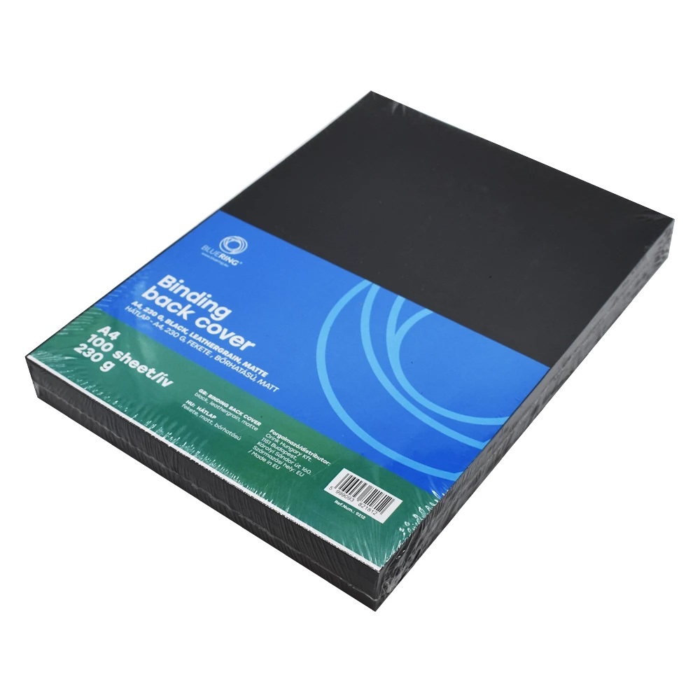 Hátlap, A4, 230 g. bőrhatású 100 db/csomag, Bluering® fekete - Image 5