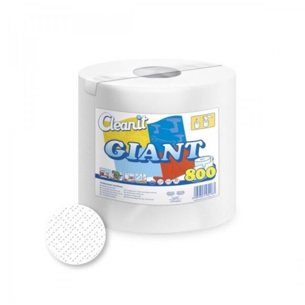 Háztartási papírtörlő kéztörlő 2 rétegű 800 lapos egyesével csomagolt Cleanit Giant 800 Lucart_852349I
