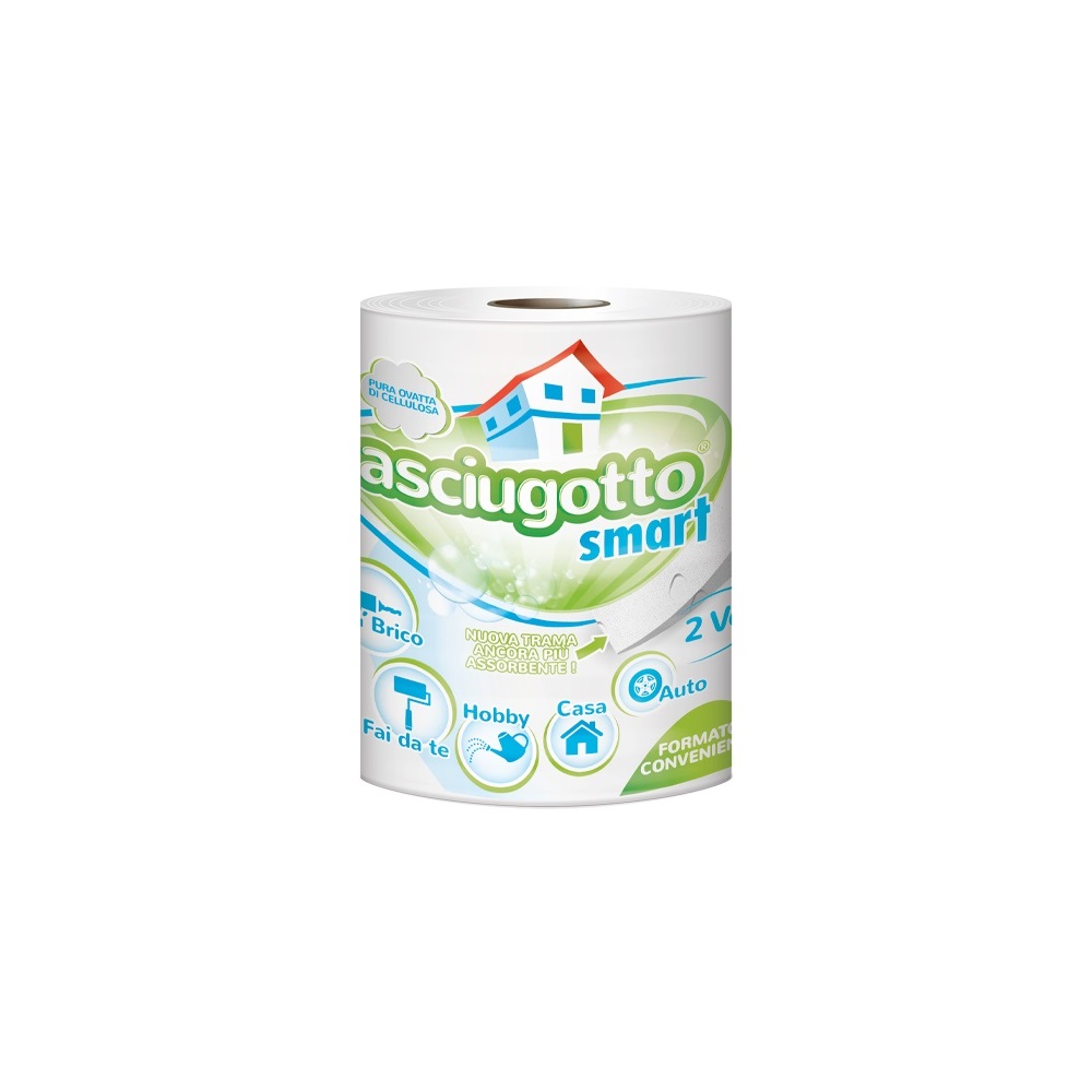 Háztartási papírtörlő kéztörlő 2 rétegű 1 tekercs/csomag Paperdi fehér