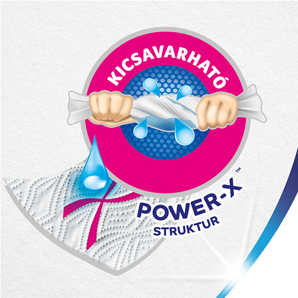 Háztartási papírtörlő kéztörlő 2 rétegű 4 tekercs/csomag Wish&Weg Original Zewa fehér - Image 2