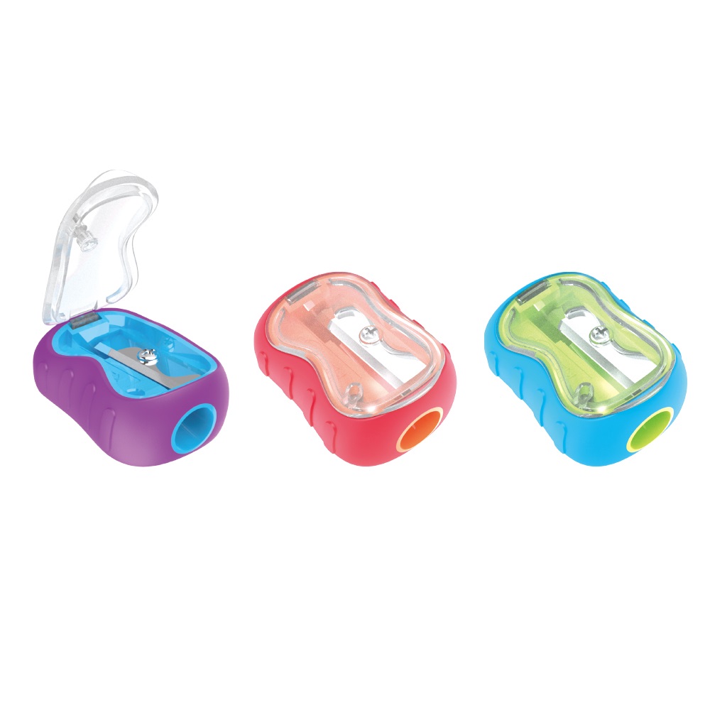 Hegyező 1 lyukú fedeles 2 db/bliszter Keyroad Seed vegyes színek - Image 2