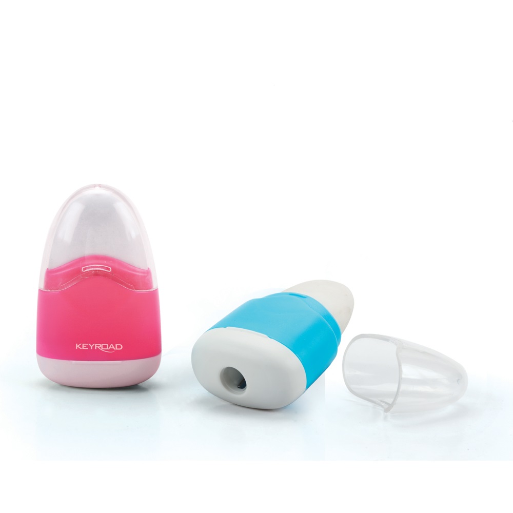 Hegyező 1 lyukú tartályos, radírral Keyroad Navy vegyes színek - Image 2