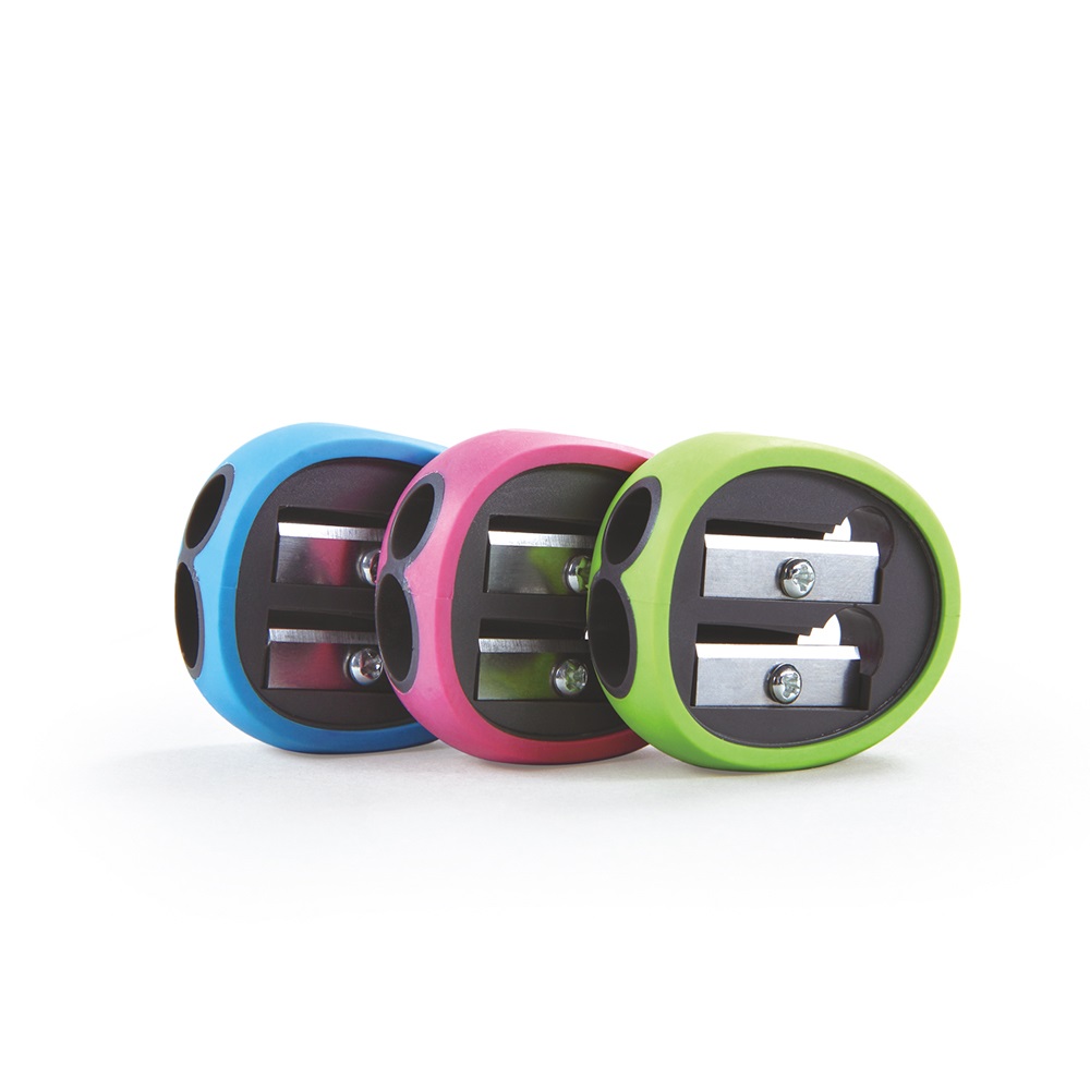 Hegyező 2 lyukú 24 db/display Keyroad Rubber vegyes színek - Image 2