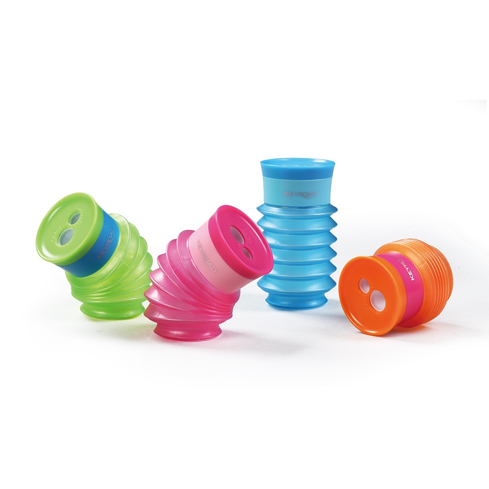 Hegyező 2 lyukú tartályos 12 db/display Keyroad Stretchy vegyes színek - Image 2