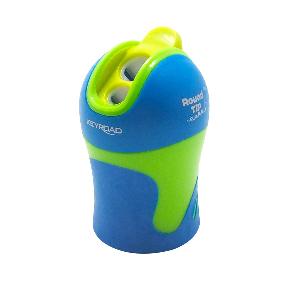 Hegyező 2 lyukú tartályos, fedeles, ceruzahegy gömbölyítő 12 db/display Keyroad Colour Special vegyes színek - Image 3