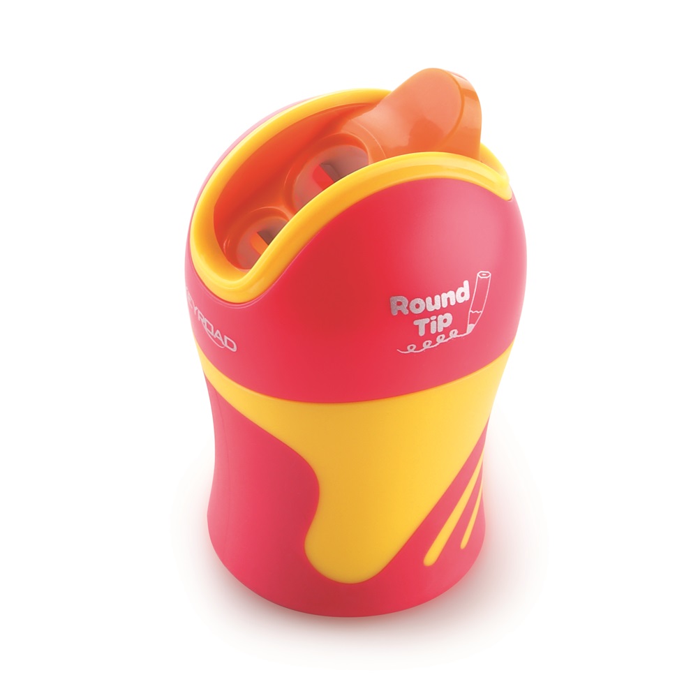 Hegyező 2 lyukú tartályos, fedeles, ceruzahegy gömbölyítő 12 db/display Keyroad Colour Special vegyes színek - Image 4