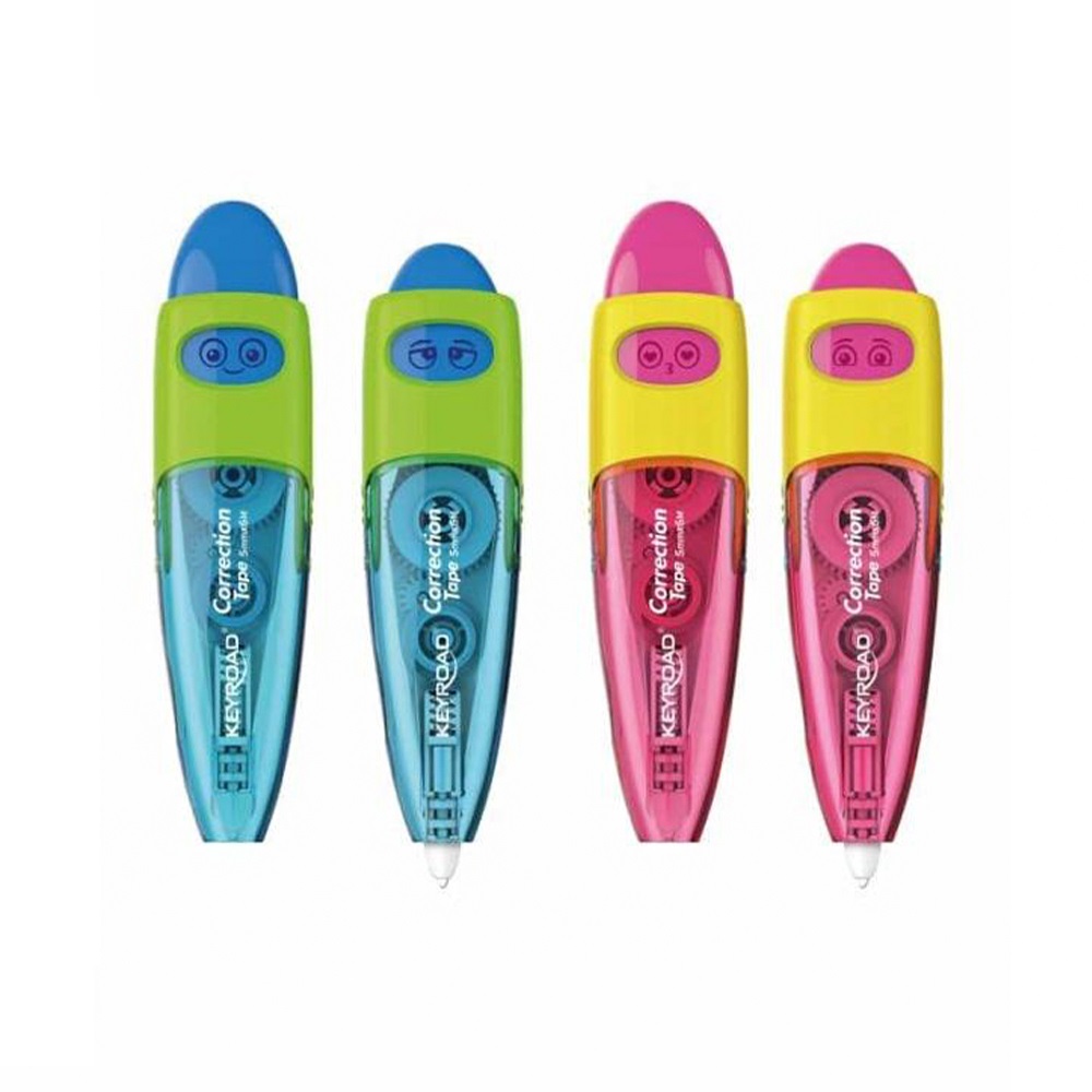 Hibajavító roller, nyomógombos, 5 mm x 6 m, Keyroad, vegyes színek - Image 2