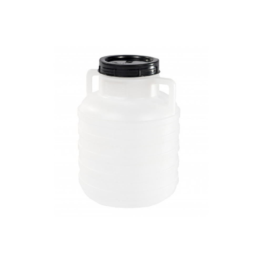 Hordó műanyag 10 literes fehér zárható fedeles füles BIDON