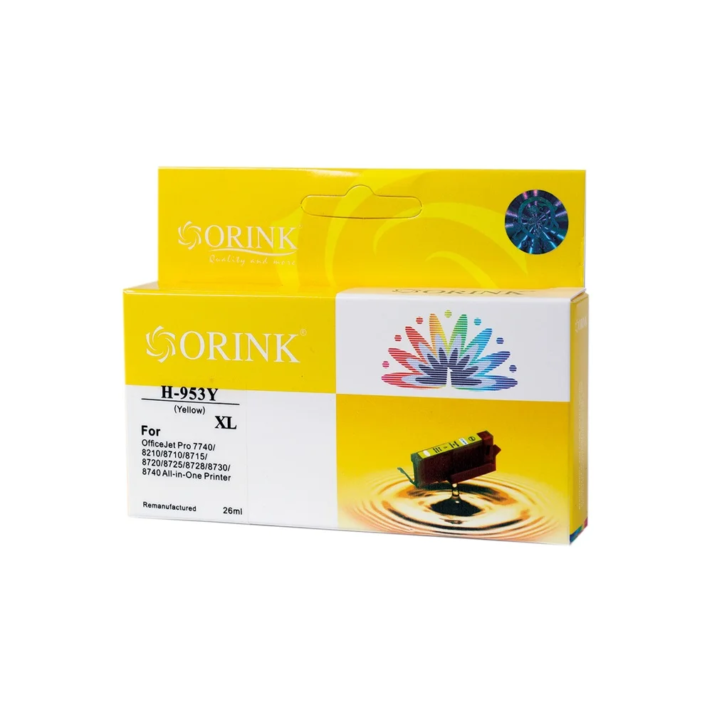 Utángyártott Hp 953XL/F6U18AE tintapatron yellow ORINK