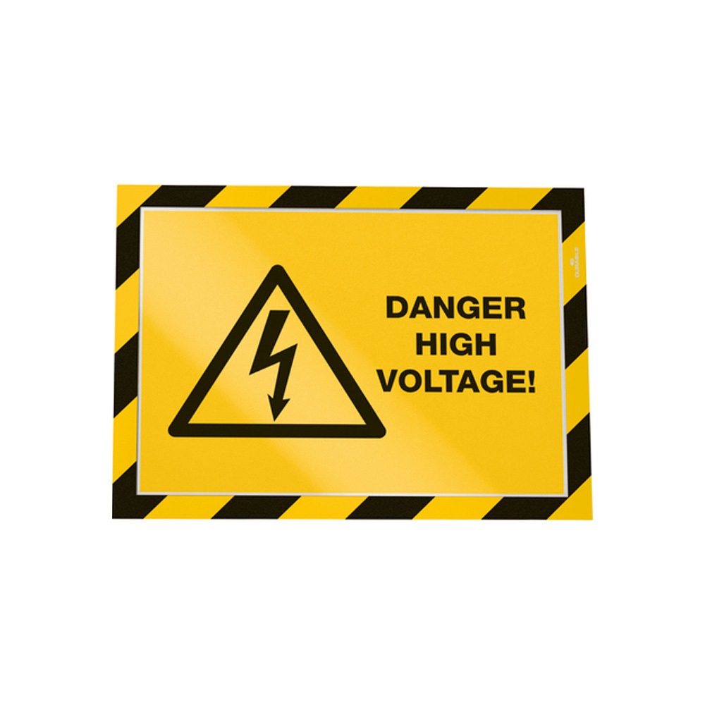 Infókeret A4, öntapadó mágneses záródás 2 db/csomag, Durable Duraframe® Security, sárga/fekete - Image 2