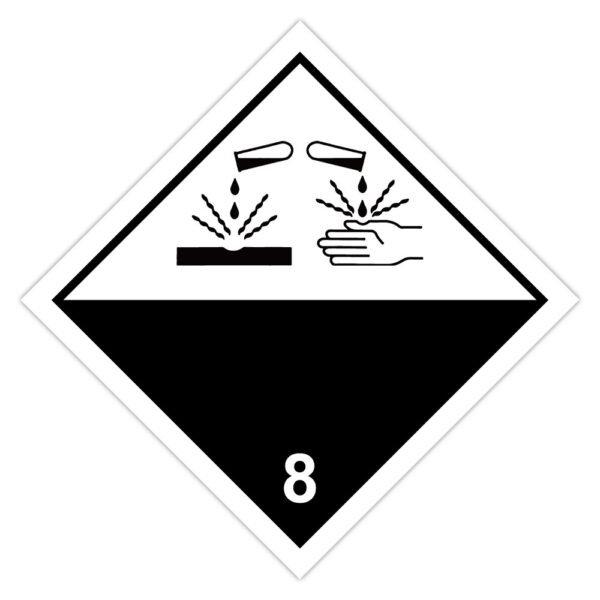 Információs címke, papír Maró anyagok 10cmx10cm 300db/tekercs