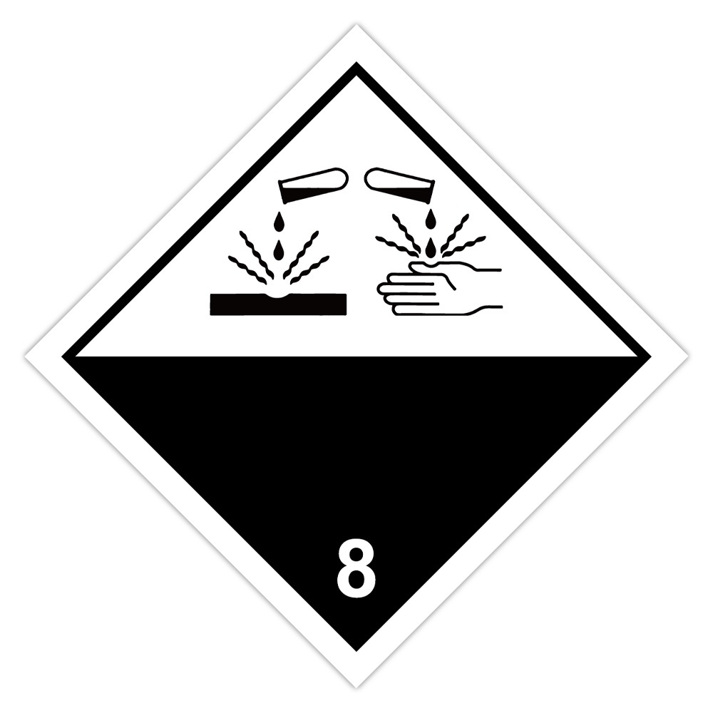 Információs címke, papír Maró anyagok 10cmx10cm 300db/tekercs