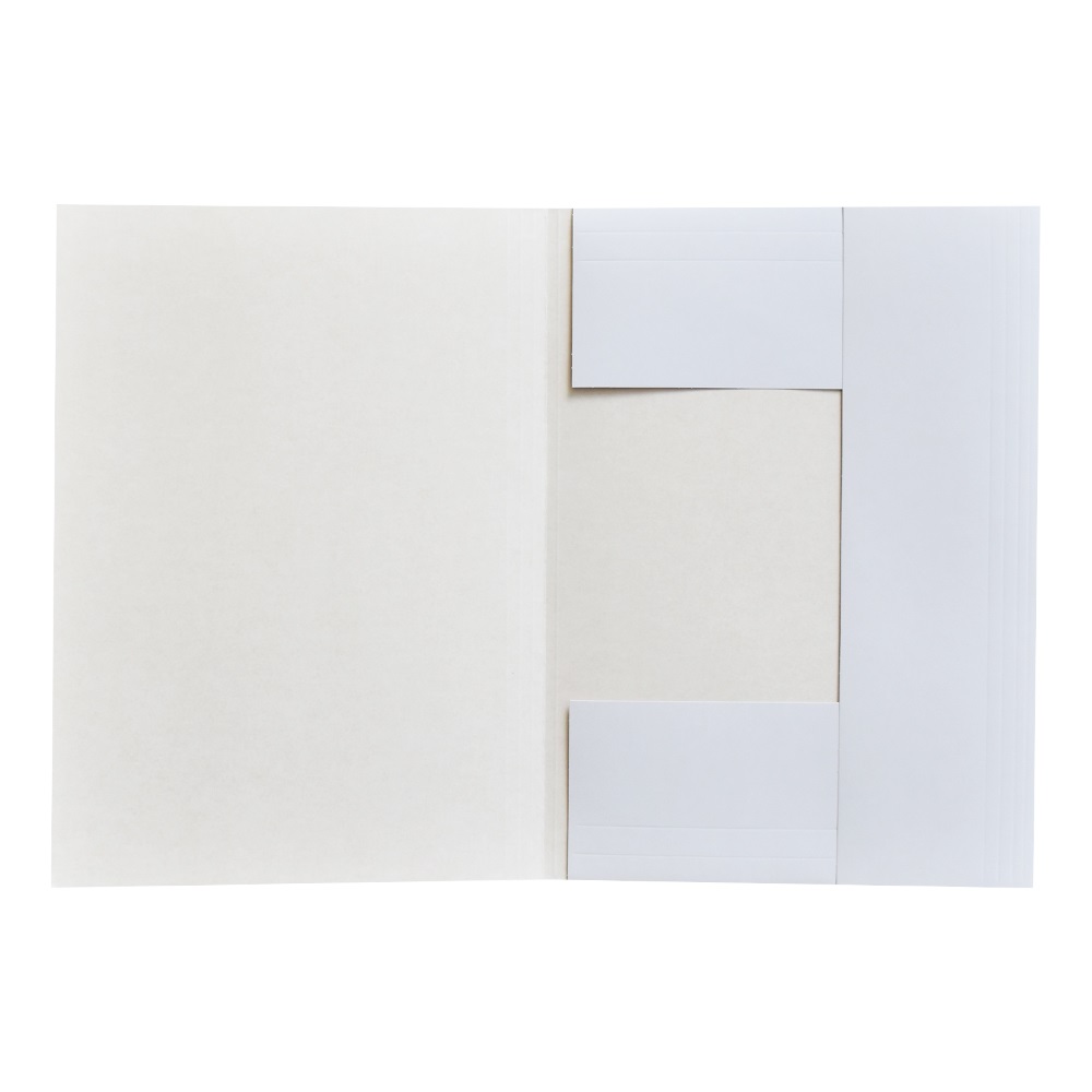 Iratgyűjtő, táblázatos pólyás dosszié A4, 230g. karton Bluering® fehér - Image 3