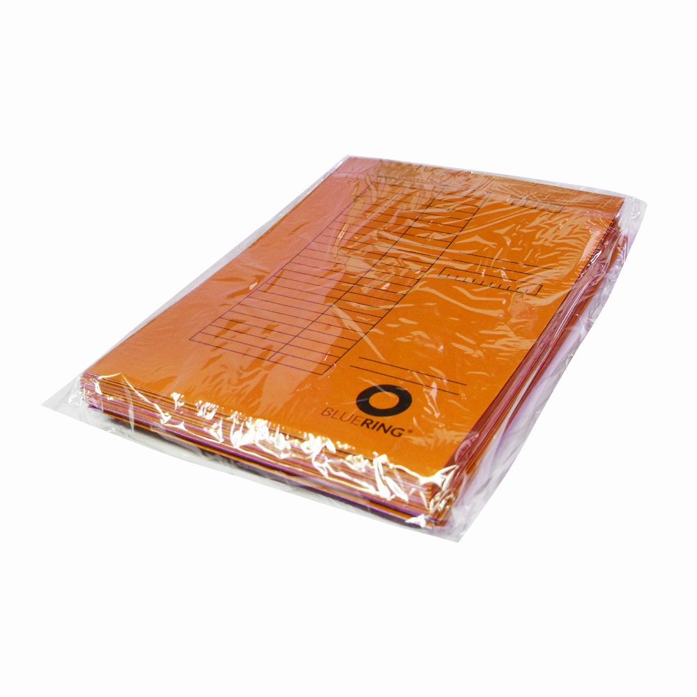 Iratgyűjtő, táblázatos pólyás dosszié A4, 230g. karton Bluering® narancssárga - Image 3