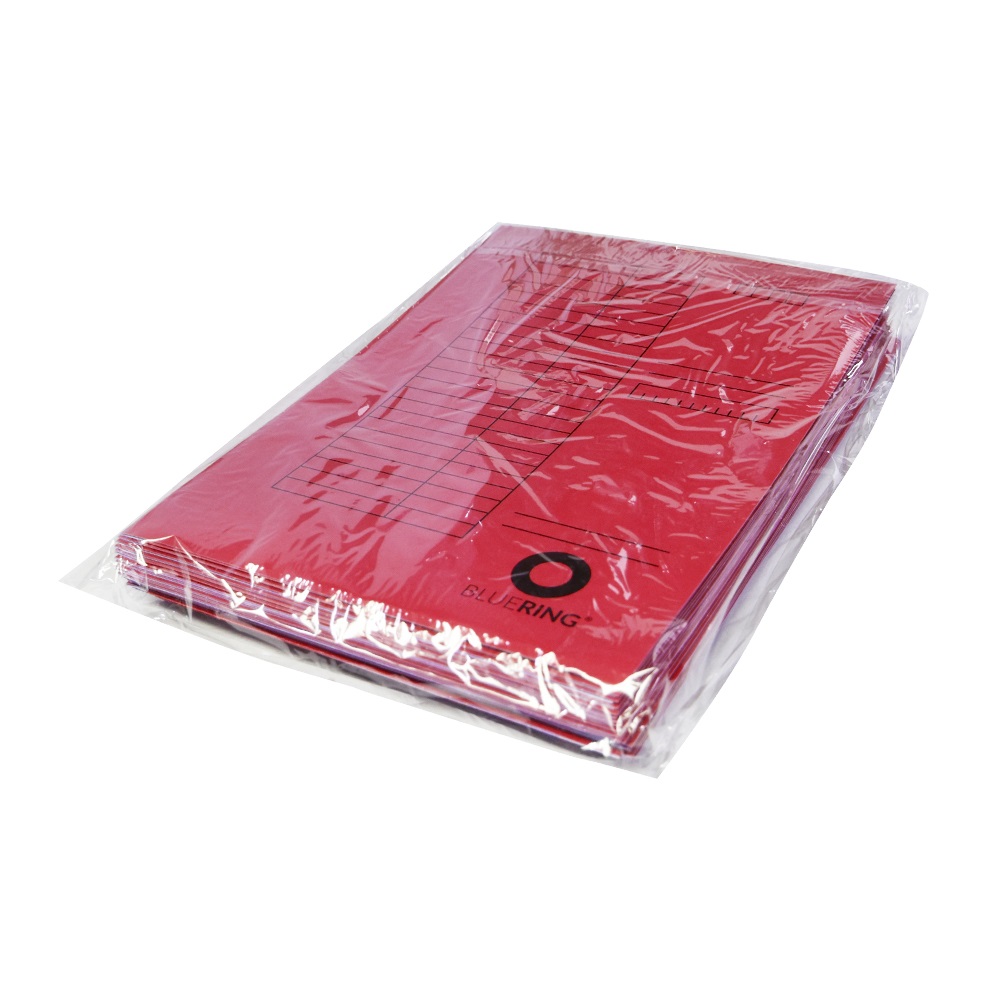 Iratgyűjtő, táblázatos pólyás dosszié A4, 230g. karton Bluering® piros - Image 3
