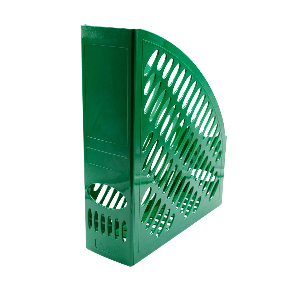 Iratpapucs 8cm, műanyag, 80x327x253mm, ARK zöld