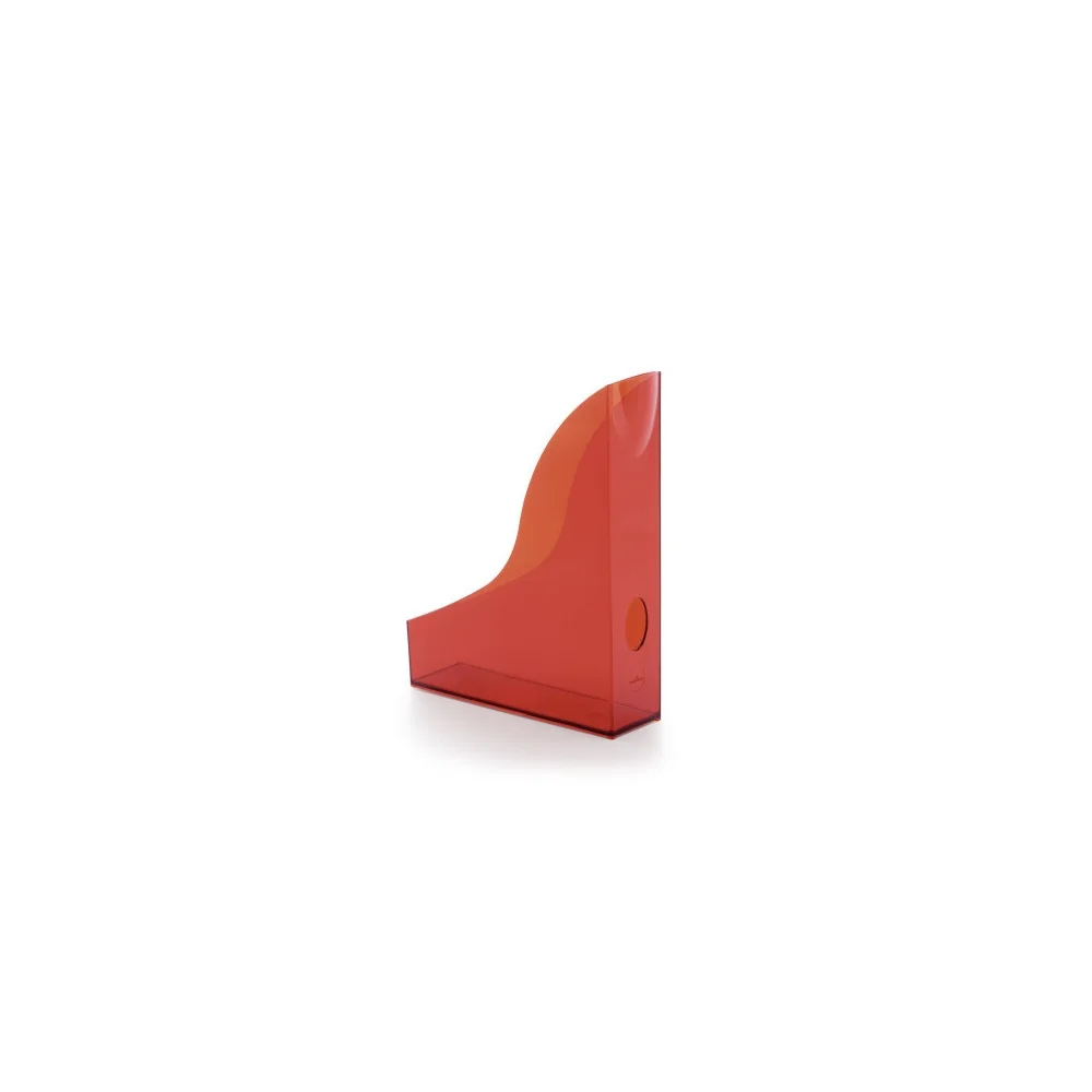 Iratpapucs 7cm, Durable Basic, áttetsző piros