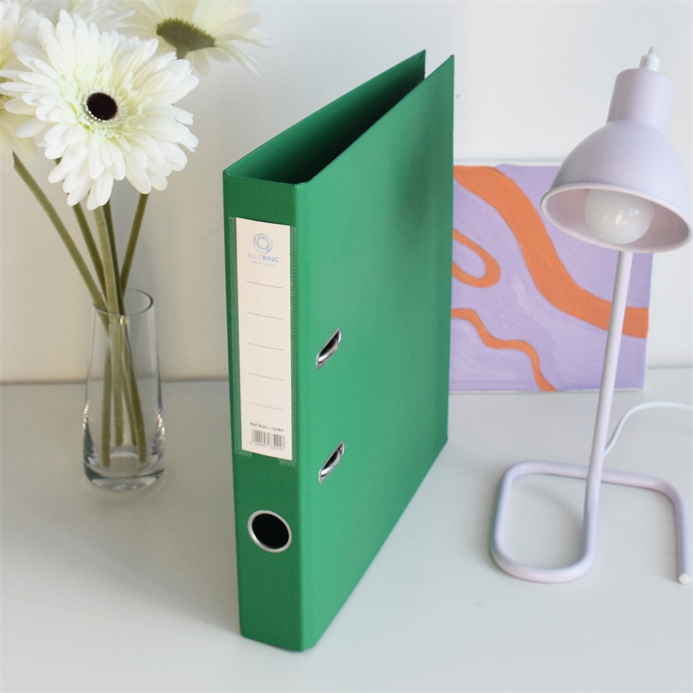 Iratrendező A4, 5cm, két oldalt PP borítás, Bluering® Premium zöld - Image 2