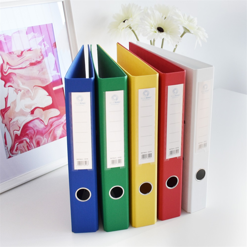 Iratrendező A4, 5cm, két oldalt PP borítás,lapraszerelt, Bluering® Premium sárga - Image 4