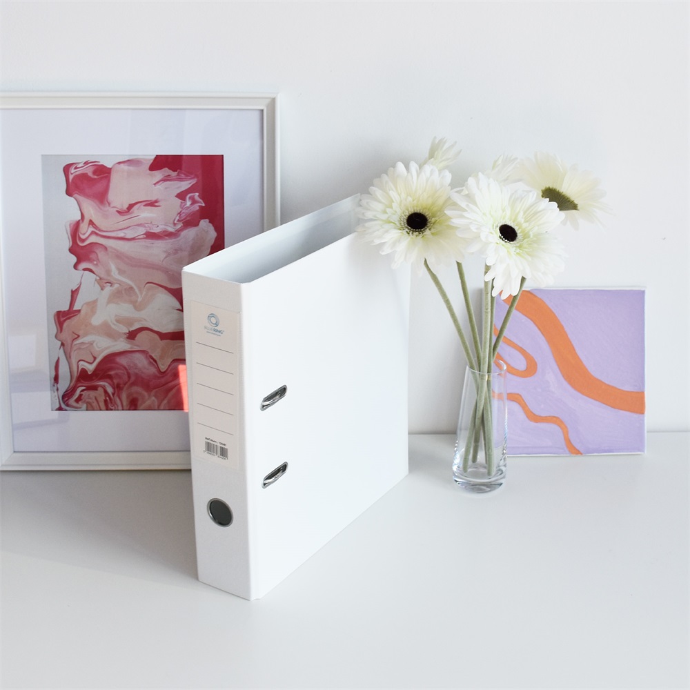 Iratrendező A4, 7,5cm, két oldalt PP borítás, Bluering® Premium fehér - Image 3