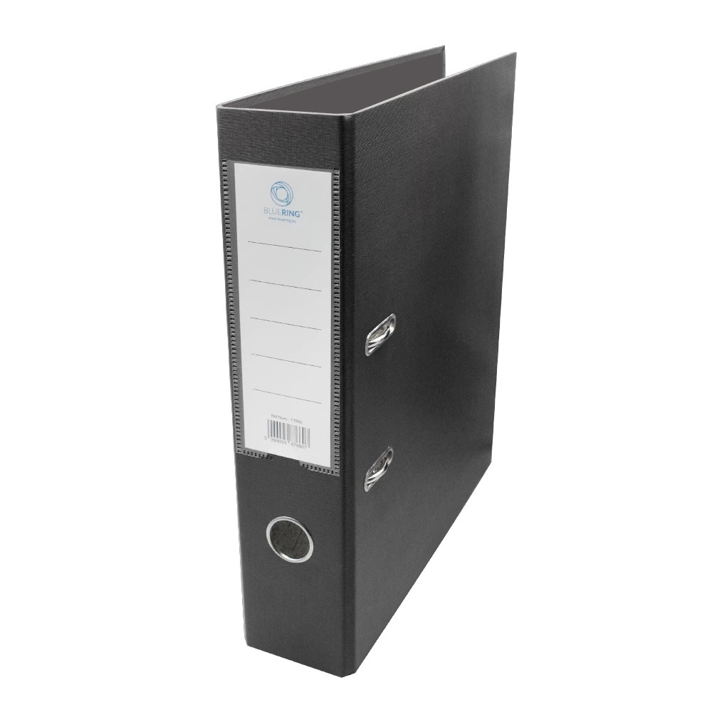 Iratrendező A4, 7,5cm, két oldalt PP borítás, Bluering® Premium fekete - Image 2