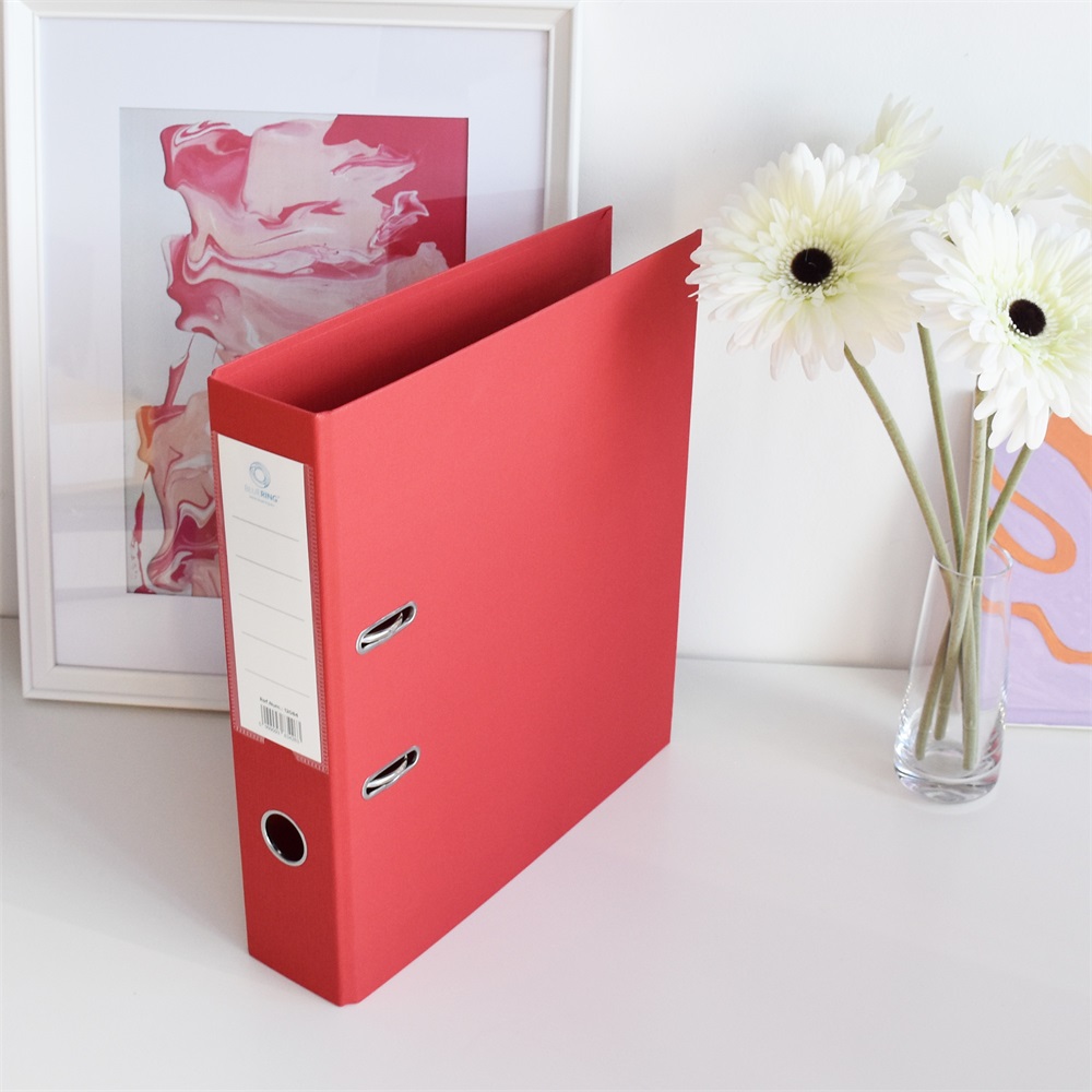 Iratrendező A4, 7,5cm, két oldalt PP borítás, Bluering® Premium piros - Image 3