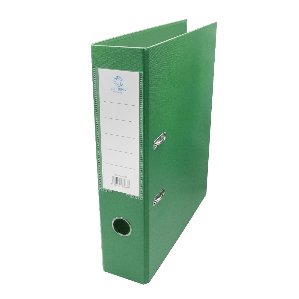 Iratrendező A4, 7,5cm, két oldalt PP borítás, Bluering® Premium zöld - Image 2