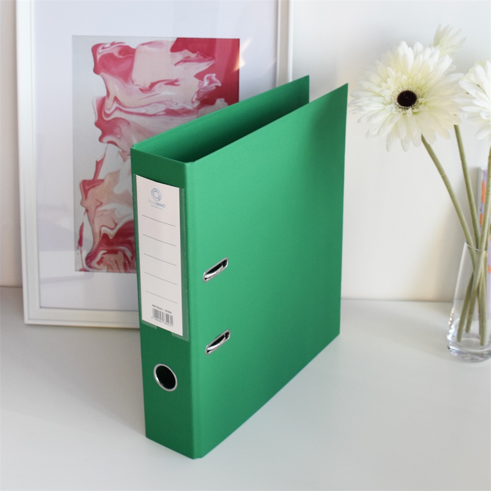 Iratrendező A4, 7,5cm, két oldalt PP borítás,lapraszerelt, Bluering® Premium zöld - Image 3