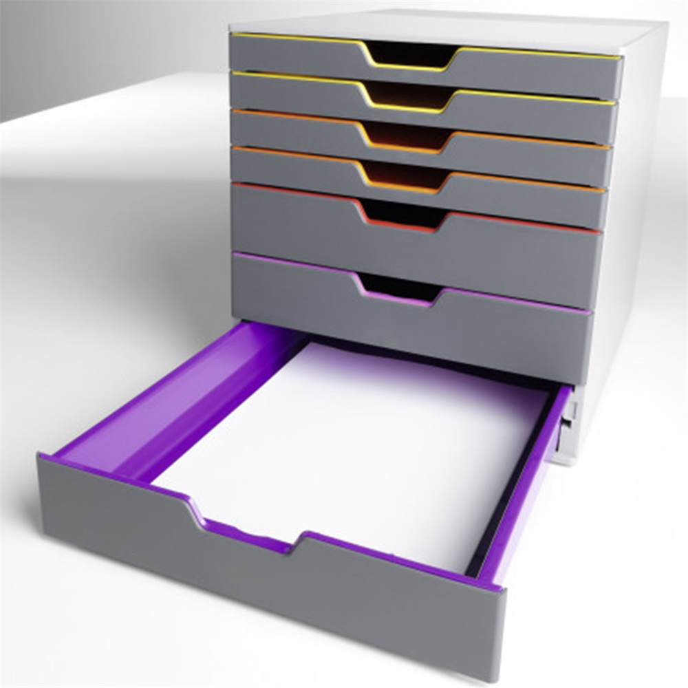 Fiókos irattároló, 7 fiókkal, Durable Varicolor® 7 - Image 3