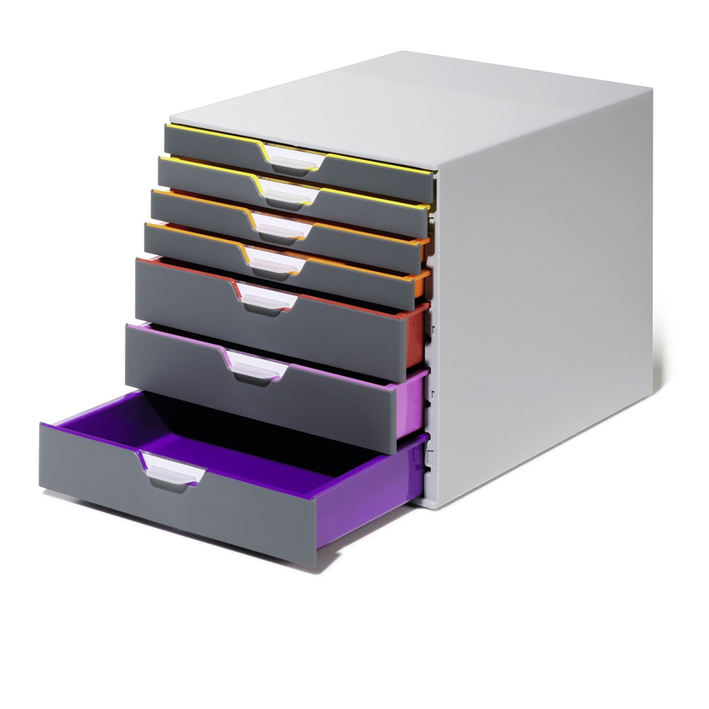 Fiókos irattároló, 7 fiókkal, Durable Varicolor® 7 - Image 2