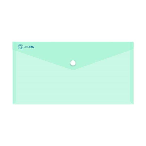 Irattartó tasak DL `csekk` patentos PP Bluering® transzparens zöld