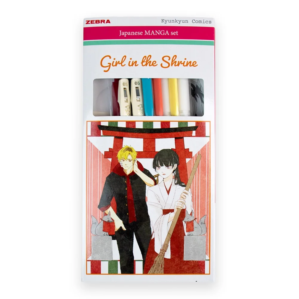 Írószer készlet, Zebra Manga Set, Girl in the shrine, 5 darabos - Image 2