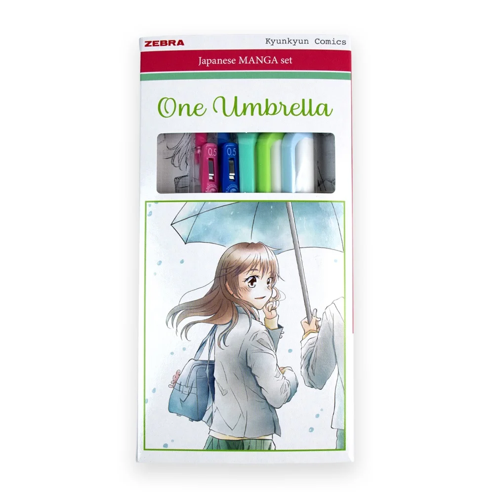 Írószer készlet, Zebra Manga Set, One Umbrella, 5 darabos - Image 2