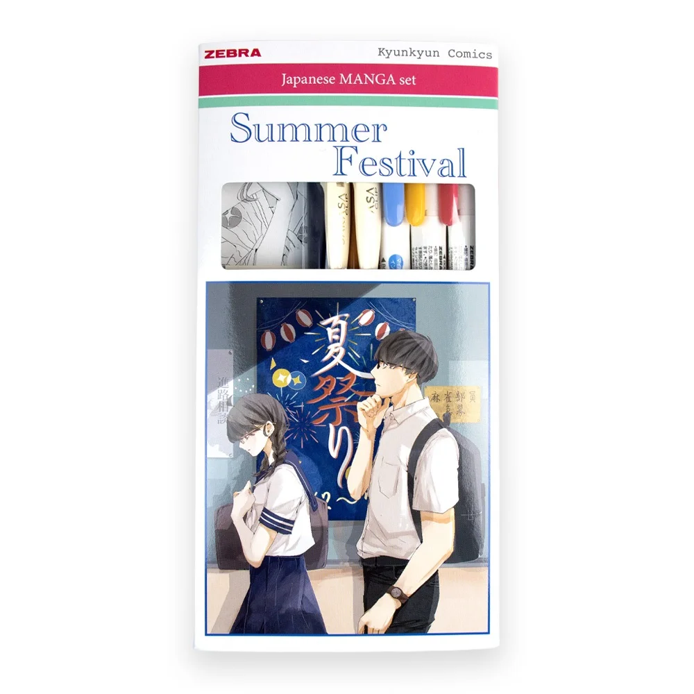 Írószer készlet, Zebra Manga Set, Summer Festival, 5 darabos - Image 2