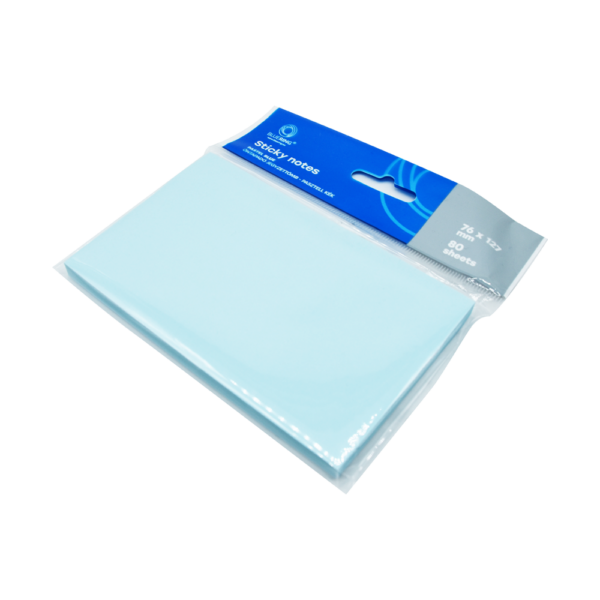 Jegyzettömb öntapadó, 76x127mm, 80lap, Bluering® , pasztellkék