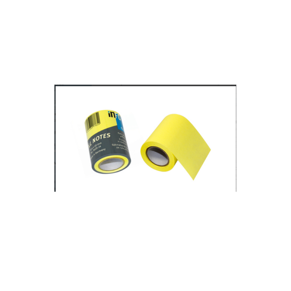 Jegyzettömb öntapadó, henger utántöltő, 60mmx80 m, Info Notes, brilliant sárga