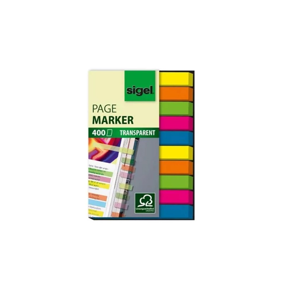 Jelölőcímke, műanyag, 10x40 lap, 6x50 mm, SIGEL "Micro", vegyes szín - Image 2