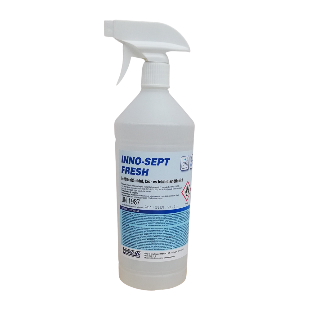 Kéz- és felületfertőtlenítő oldat szórófejes 1 liter Inno-Sept Fresh