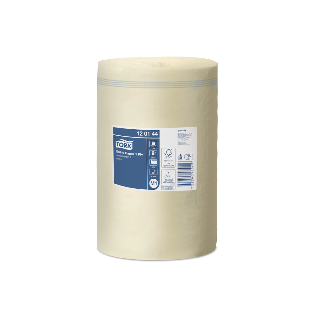 Kéztörlő 1 rétegű tekercses átmérő: 14 cm 115 m/tekercs 11 tek/karton mini belsőmagos M1 Universal Tork_120144 sárga - Image 2