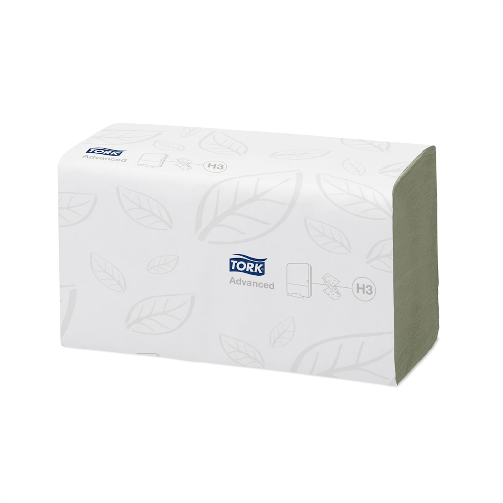 Kéztörlő 2 rétegű Z hajtogatású 250 lap/csomag 15 csomag/karton Singlefold H3 Tork_290179 zöld - Image 2